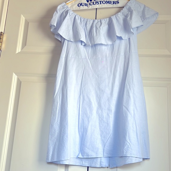 LIKE NEW! Zara off the shoulder ruffle dress - Picture 6 of 7